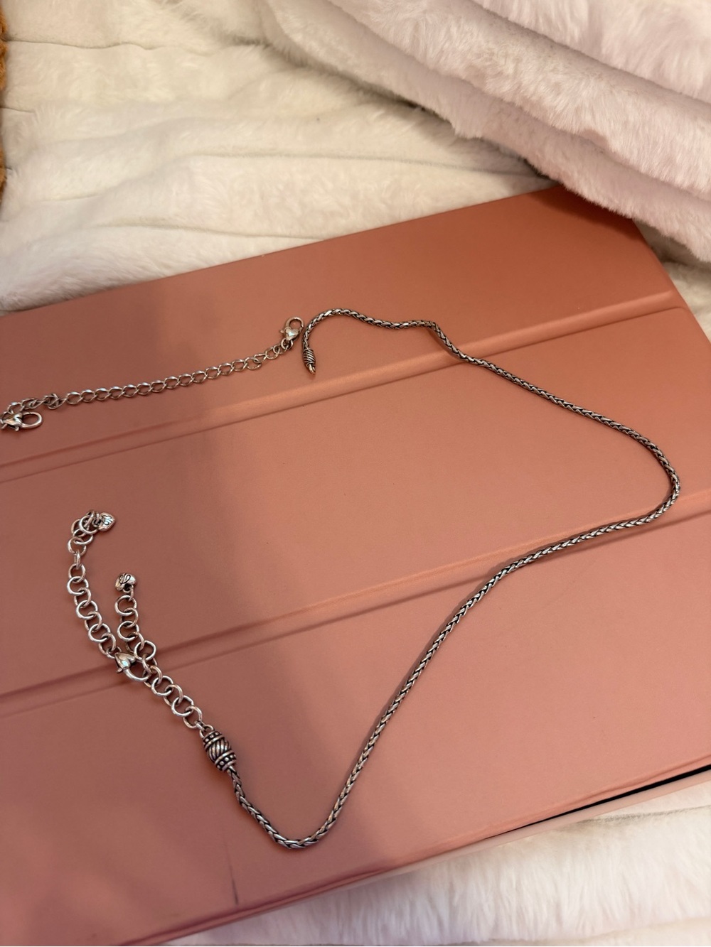 Brighton Silver-Tone Rope Chain Necklace with extra extender NEVER WORN